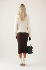 Slit Knit Skirt — back view