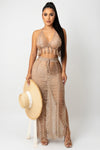Tassel Bandeau & Skirt Co-ord Set