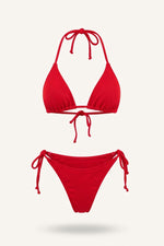 High-Waisted Bikini Set — Red