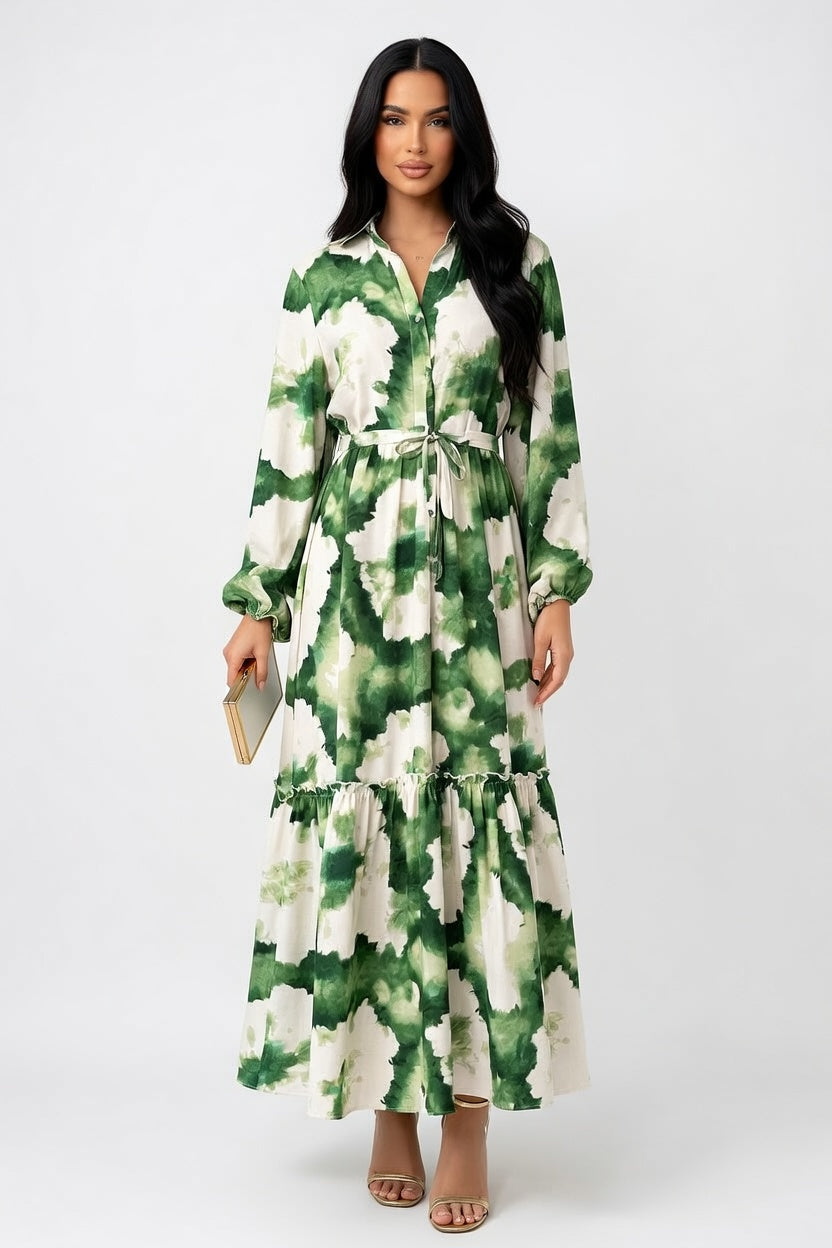 V-Neck Swing Dress — front view