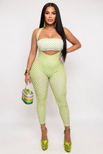 Polka Dot Tube Top Jumpsuit Set — front view