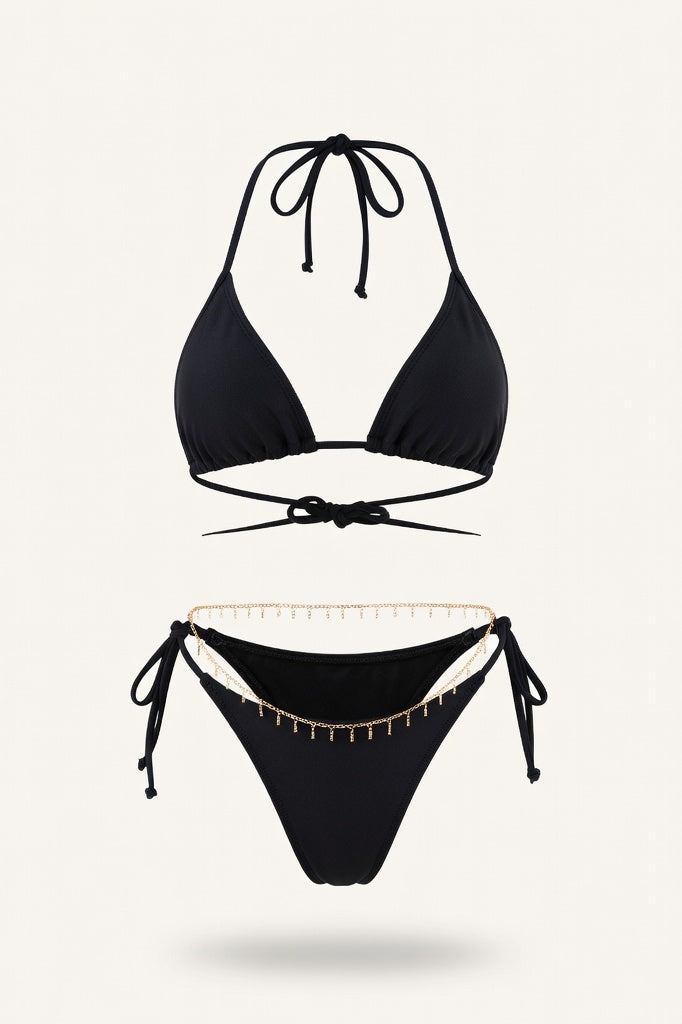 Triangle Bikini Set — Black
