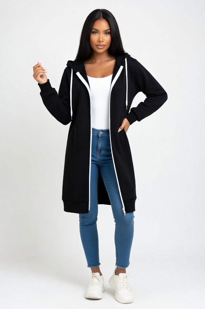Oversized Pocket Sweatshirt — Black