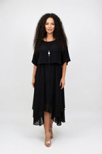 Asymmetric Midi Dress — front view