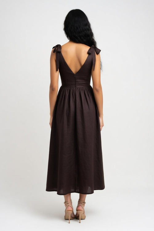 Halter Mini Dress — back view