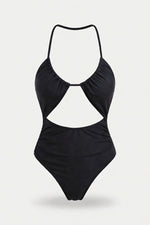 Sculpting One-Piece Swimsuit — Light Blue Dark Blue