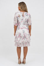 Off Shoulder Printed Dress — back view