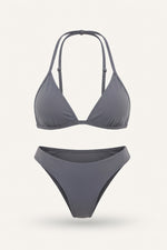 Solid Two-Piece Bikini — Grey