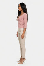 Deep V Backless Tee — side view