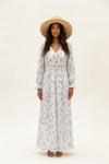 Printed V-Neck Swing Dress