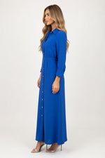 Button Through Chiffon Midi Dress — side view