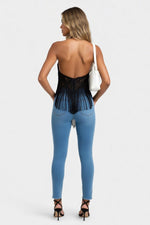 Lace Tassel Top — back view