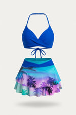 Ruffle Split Bikini Set — front view