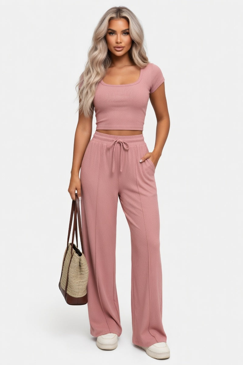 Tailored Co-ord Set — Pink