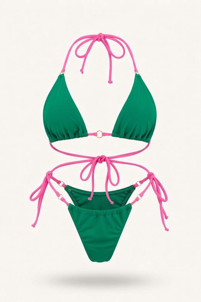 Triangle Bikini Set — Green