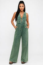 Sleeveless Jumpsuit — Green