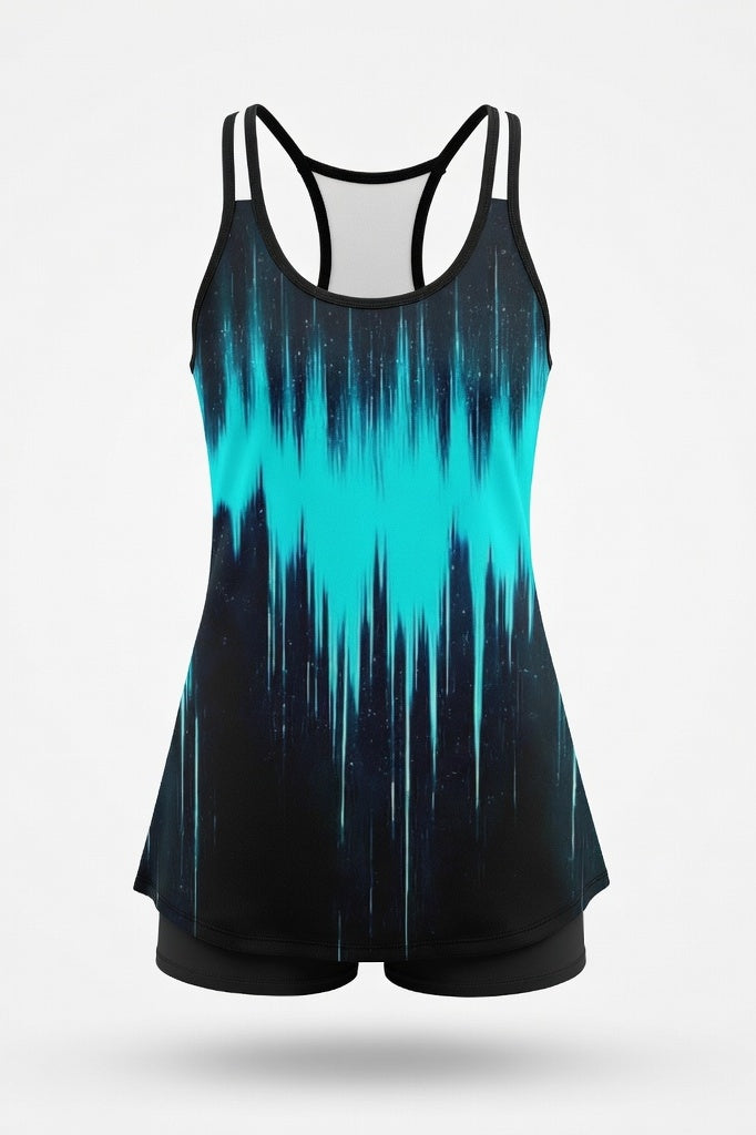 Split Swim Skirt Set — Print 8