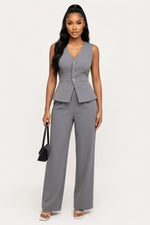 Sleeveless Co-ord Set — Dark Grey