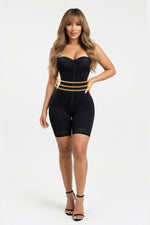 Shaping Bodysuit with Front Zip — Black