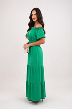 Off-Shoulder Midi Dress — side view