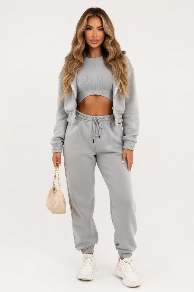 Hooded Sweat Set — Grey