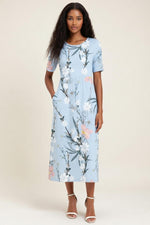 Round Neck Printed Dress — front view