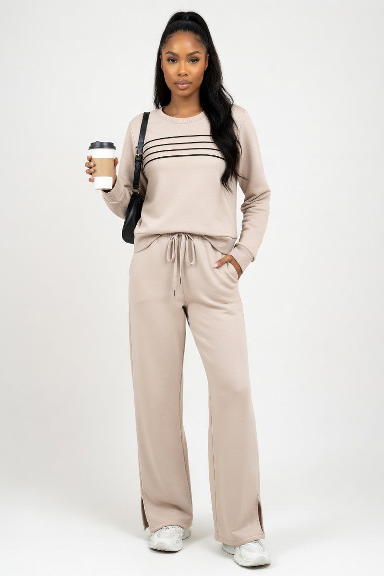 Tailored Co-Ord Set — Apricot