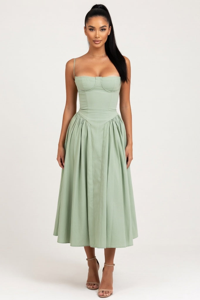 Cami Slip Dress — Light Green