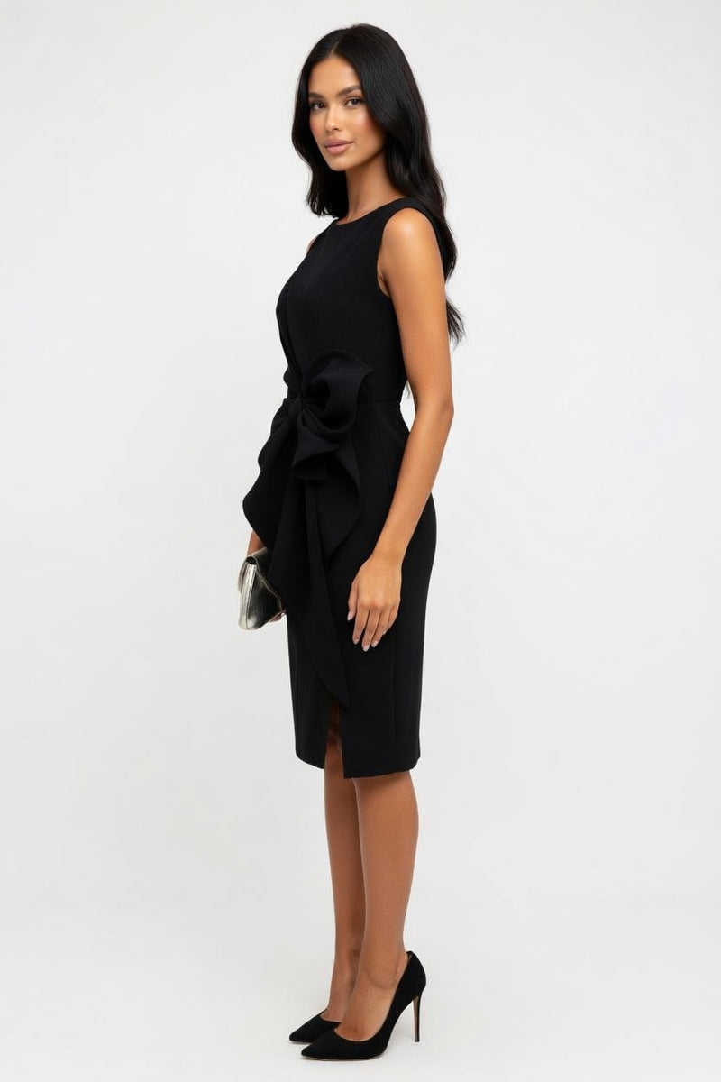 Solid Colour Bodycon Dress — side view