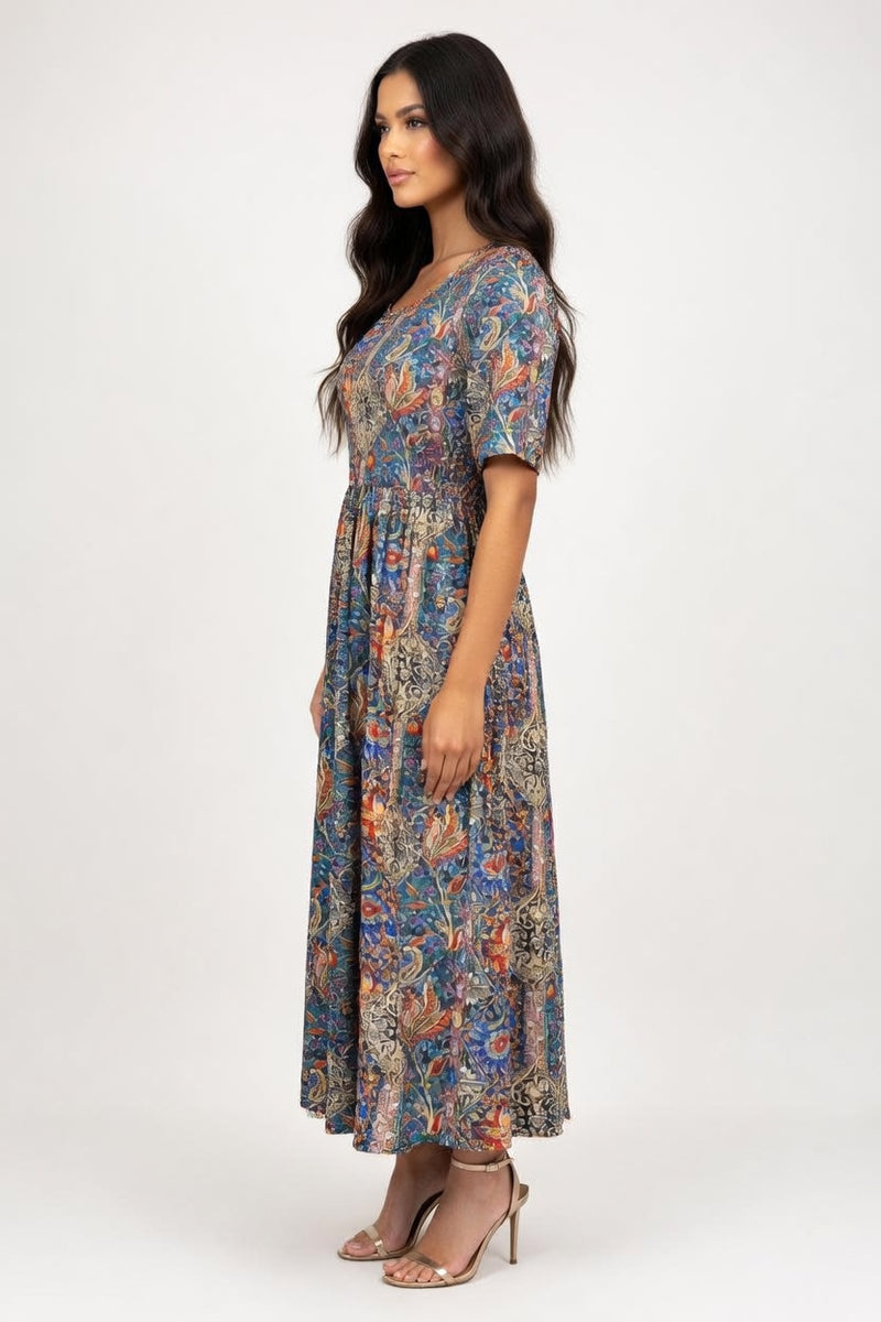 Printed Maxi Dress — side view