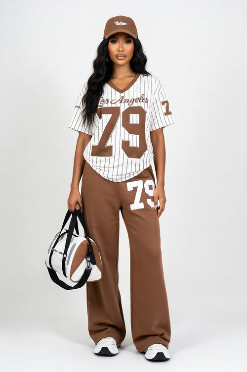 Digital Print Co-ord Set — Camel