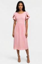 Petal Sleeve Midi Dress — Colour 5
