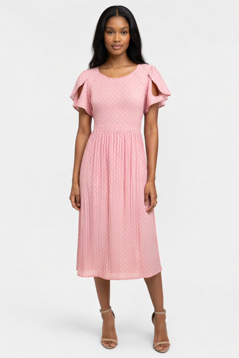 Petal Sleeve Midi Dress — Colour 5