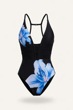 Printed Triangle Bikini Swimsuit — front view
