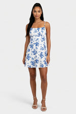 Floral Halter Dress — front view