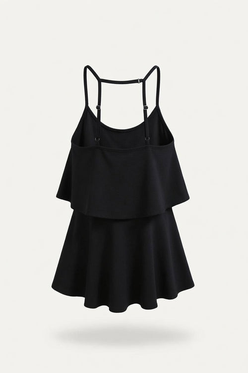 High-Waisted Ruffle Bikini — back view