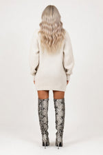 Raglan Sleeve Sweater Dress — back view