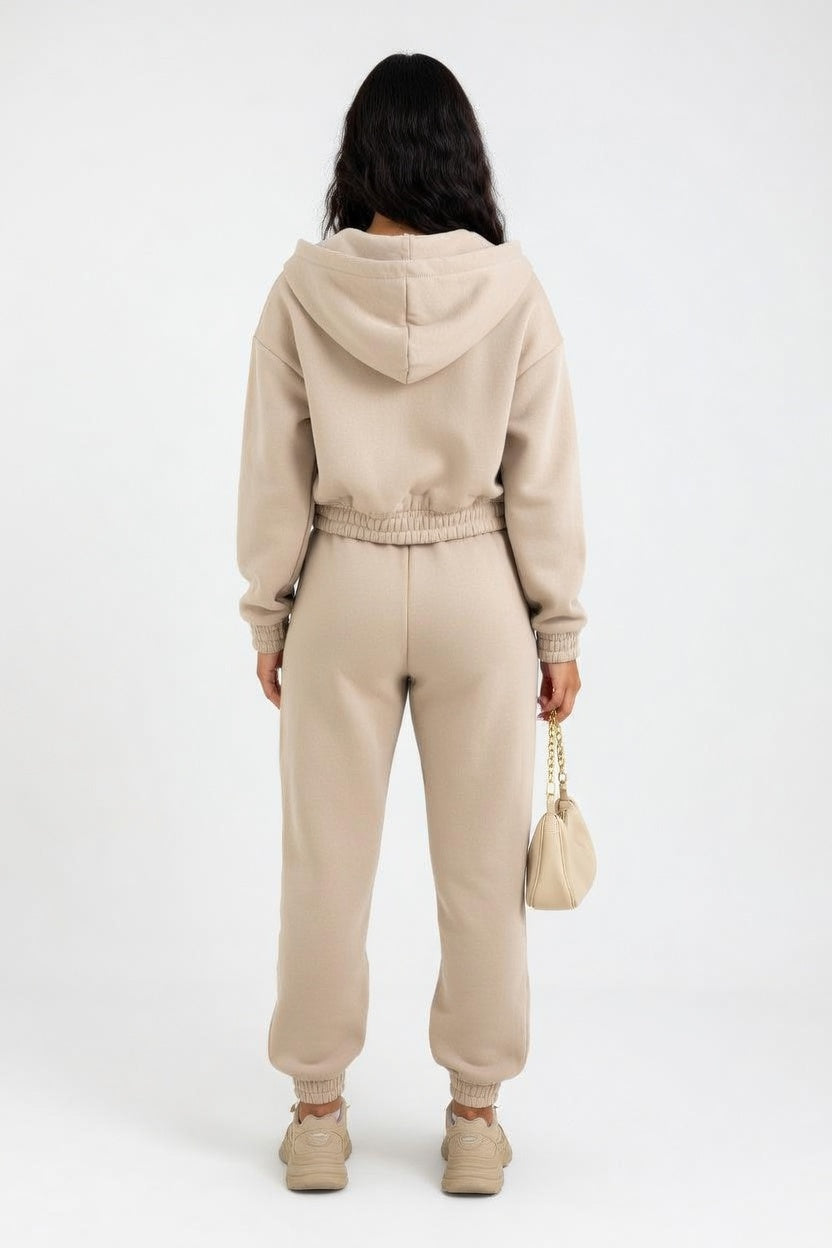 Hooded Sweat Set — back view
