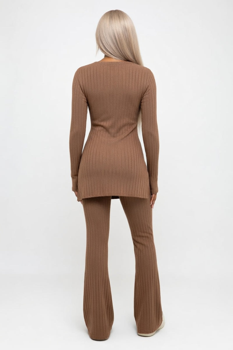 Ribbed Loungewear Co-Ord Set — back view