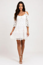 Lace Off-Shoulder Dress — Ivory