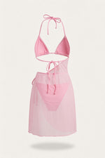 Mesh Cover-Up Bikini Set — back view