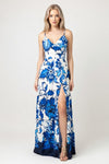 Printed V-Neck Halter Dress