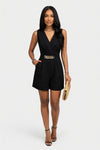 V-Neck Jumpsuit with Pockets
