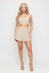 High Waisted Mini Skirt with Safety Shorts