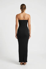 3D Floral Wrap Maxi Dress — back view