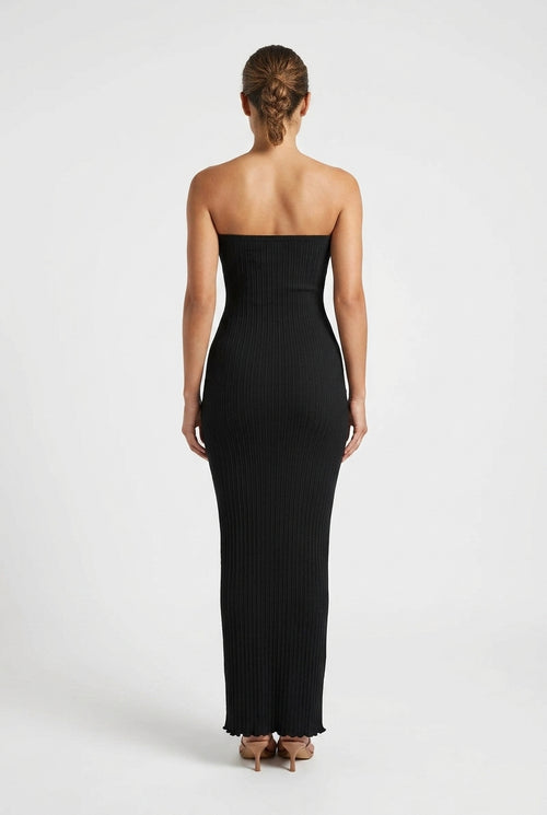 3D Floral Wrap Maxi Dress — back view