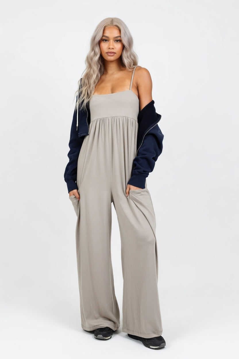 Off-Shoulder Column Maxi Dress — Light Grey