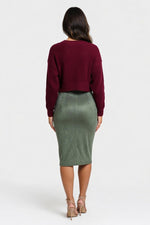 Suede Mini Skirt — back view