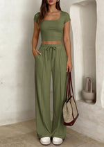Tailored Co-ord Set — Army Green — colour variant