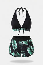 Printed Bikini Set — Green Leaf